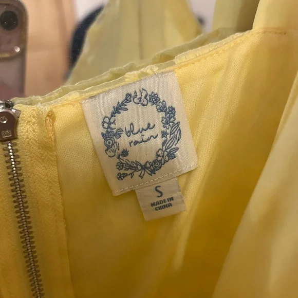 Blue Rain Sunny Yellow Dress - Picture 2 of 2